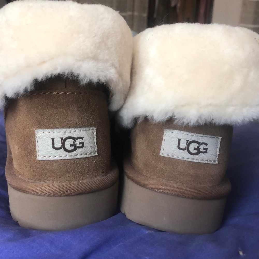 Ugg furry boots! Only worn once around the house, super plush